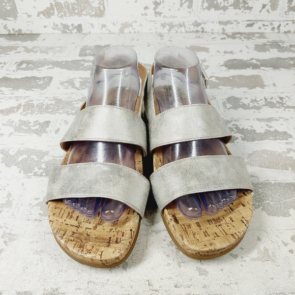 Life Stride Holiday Cork Silver Summer Sandal V341 - Picture 3 of 14